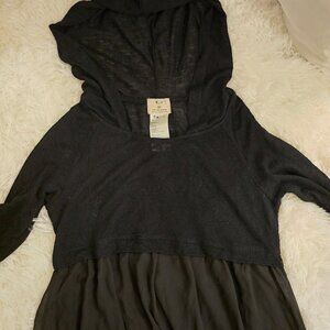 Pins & Needles hooded sheer knit maxi dress